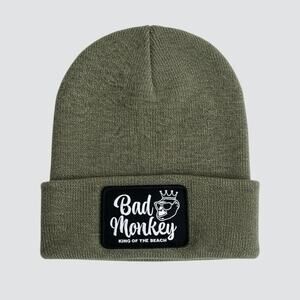 NWT Richardson Bad Monkey Olive Green Knit Beanie Hat